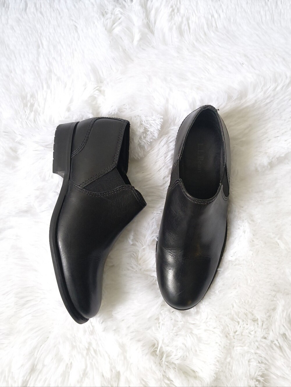 L.L. Bean Women's Black Leather  Booties  Sz 6 M